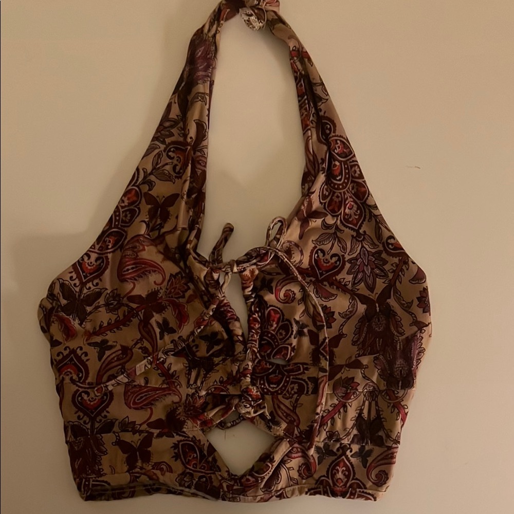 I.AM.GIA Paisley Patterned Halter Top